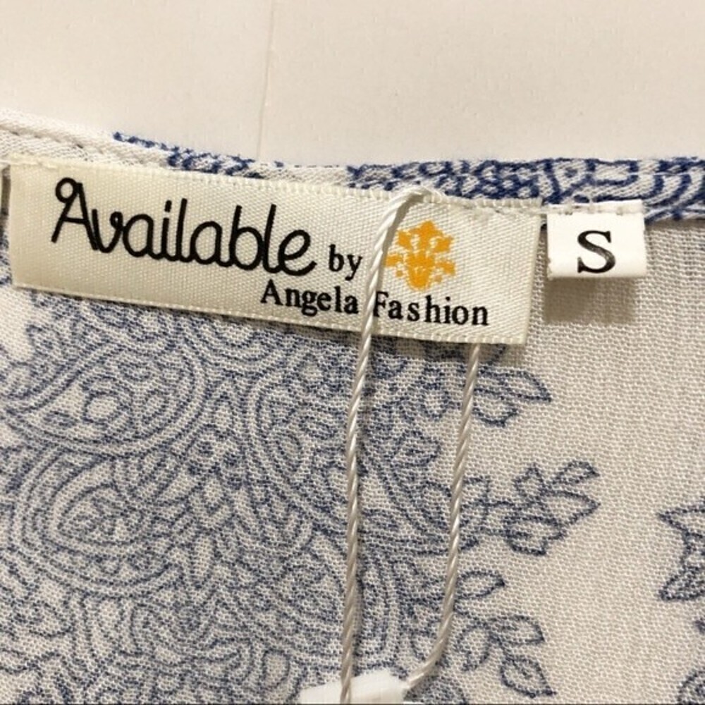AVAILABLE‎ Paisley Dress Blue Prints Size Small - Picture 7 of 8